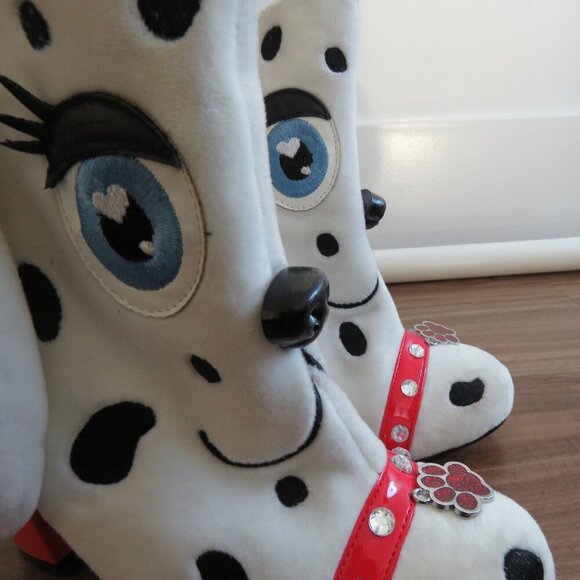 IRREGULAR CHOICE Dalmatian Pooch Perfect High Heel Boots Whimsy - Size US 5.5 - Picture 6 of 16